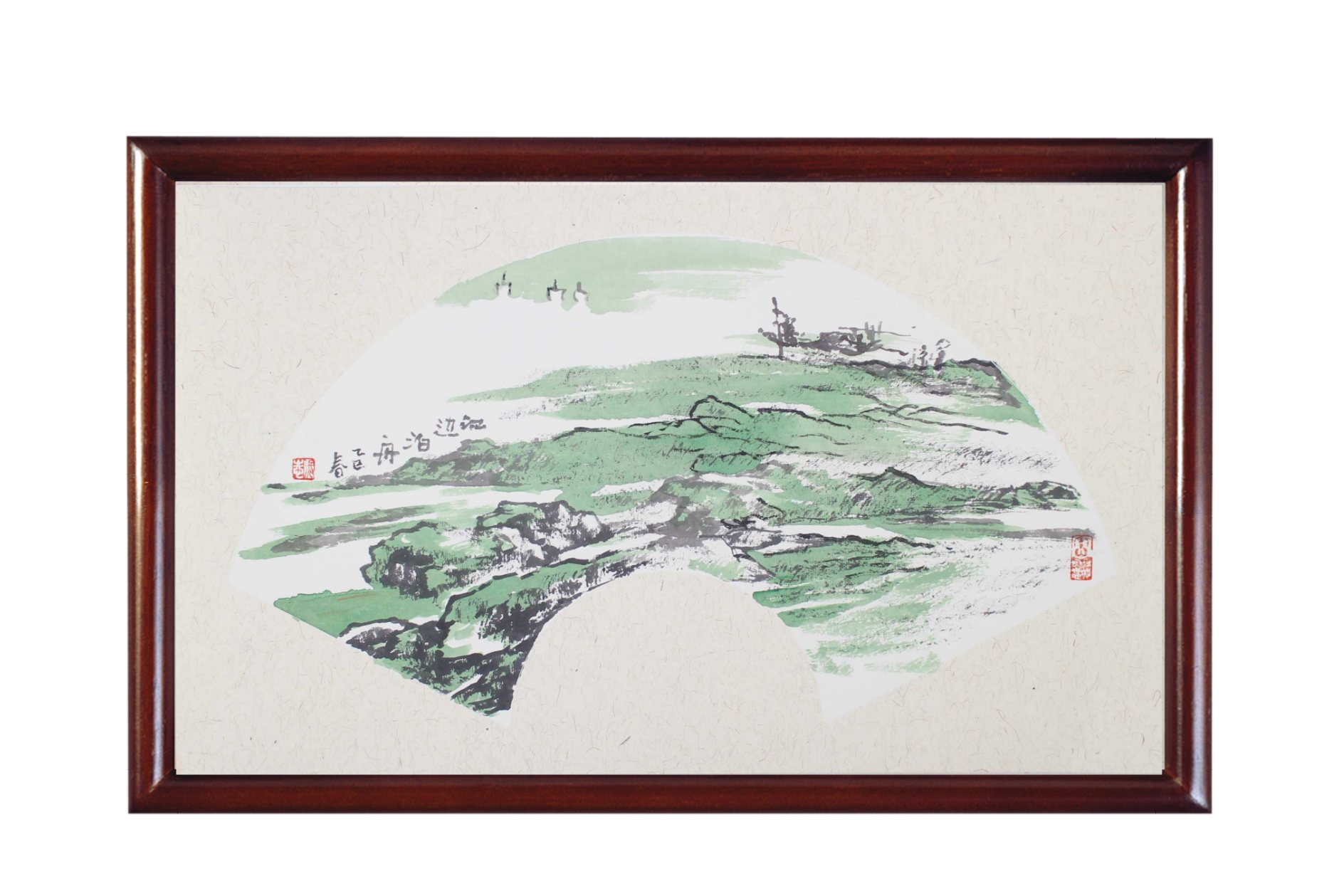 张志老师国画作品 哈 江边泊舟