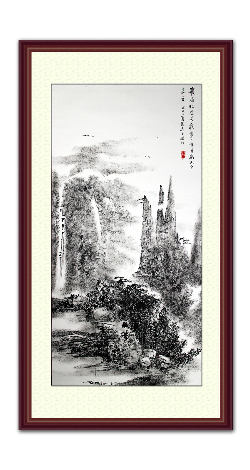 岩扉松涛长寂寥，唯有幽人自来去 张志山水国画