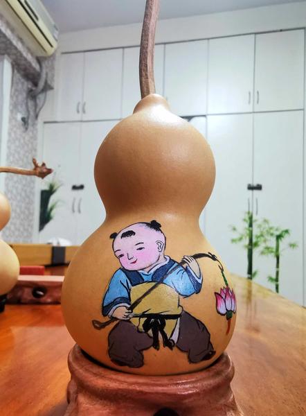 手绘葫芦 &nbsp;童趣 &nbsp;婴戏图