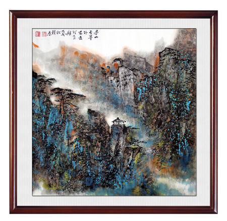 寻山长亭外，君去可有期 张志山水国画