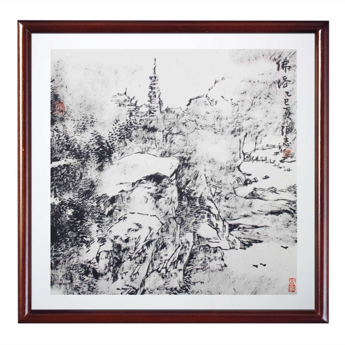 张志老师国画作品 佛塔