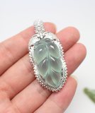 【寄】金镶玻璃种翡翠  大叶有成、金枝玉叶