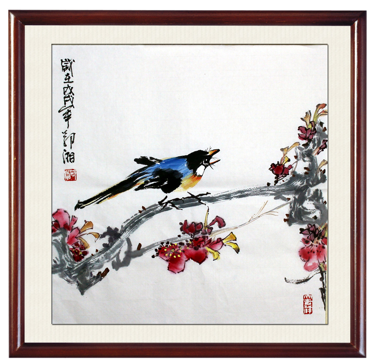 喜上梅梢 李湘鄂作品